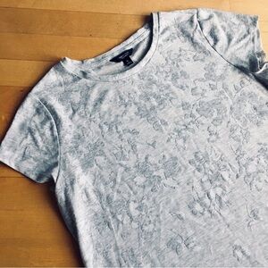 Simply Vera Floral Tee, Lightweight, Heather Gray, Size XL